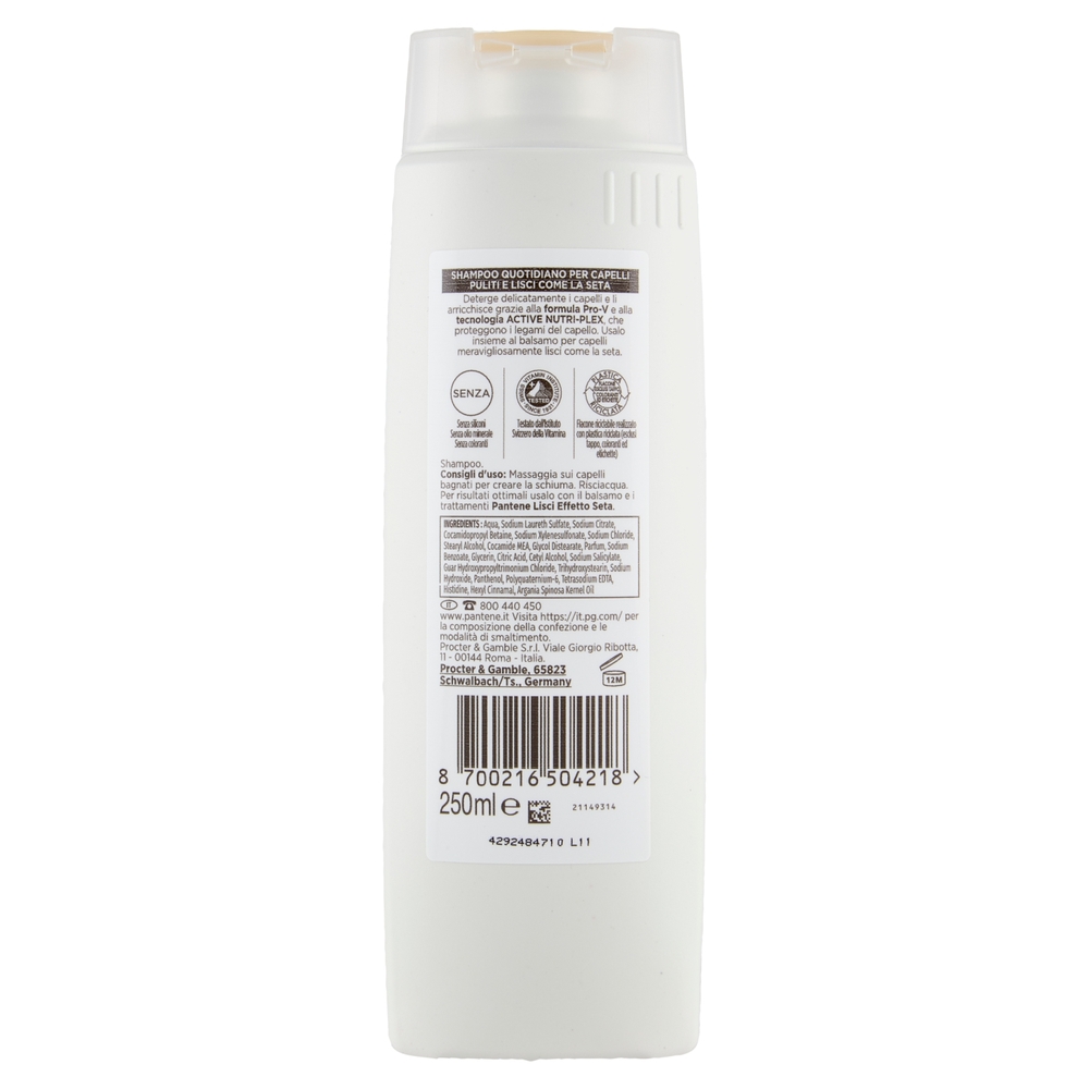Pantene Pro-V Lisci Effetto Seta Shampoo Active Nutri-Plex 250 ml